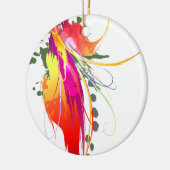 Abstracte vogel van de Spletters van Paradise Pain Keramisch Ornament (Links)