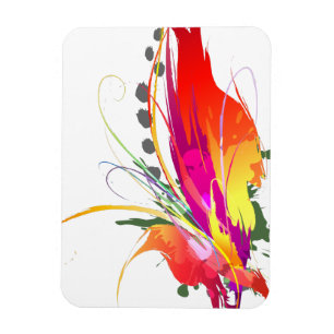 Abstracte vogel van de Spletters van Paradise Pain Magneet