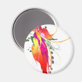 Abstracte vogel van de Spletters van Paradise Pain Magneet (Voorkant / Achterkant)