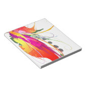 Abstracte vogel van de Spletters van Paradise Pain Notitieblok (Schuin)