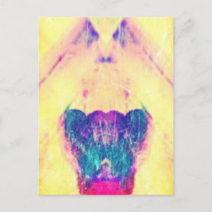 Abstracte Vogelhuisengel Briefkaart