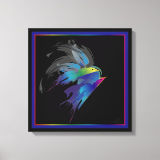 Abstracte vogels canvas afdruk