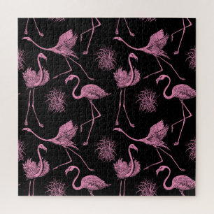 Abstracte Vogels: Monochroom Mode Patroon Legpuzzel