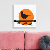 Abstracte Vogelzonsondergang Canvas Afdruk (Insitu (Woonkamer))