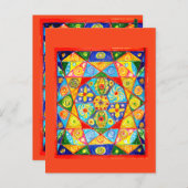 Abstracte volgorde briefkaart (Voorkant / Achterkant)