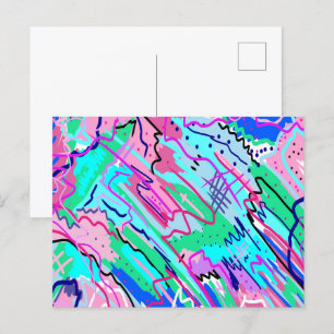 Abstracte voorjaarsliggend landschap briefkaart