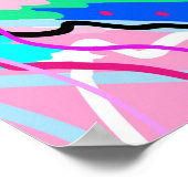 Abstracte voorjaarsliggend landschap poster (Hoek)