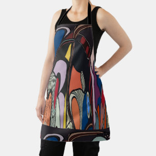 Abstracte vorm, dachshund toevoegen tekst, Schort