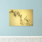 Abstracte vorm gevormd door aftappen van water canvas afdruk (Insitu (Houten vloer))