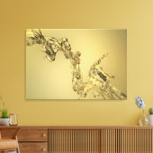 Abstracte vorm gevormd door aftappen van water canvas afdruk (Insitu (Woonkamer))