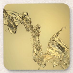 Abstracte vorm gevormd door aftappen van water drankjes onderzetter