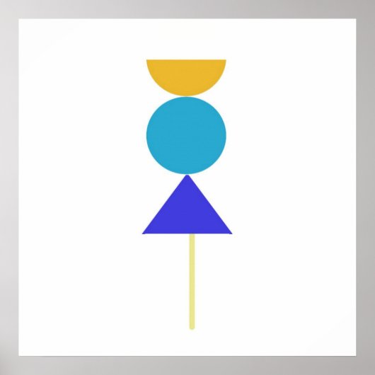 abstracte vorm kunst poster (Voorkant)