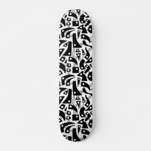 Abstracte vormen 180318 - zwart op wit skateboard