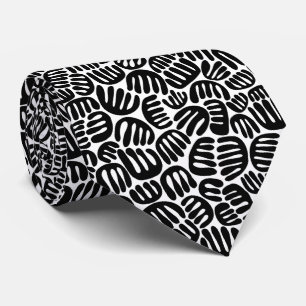 Abstracte vormen 301122 - Zwart op wit Stropdas