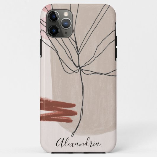 Abstracte vormen Botanische blad Case-Mate iPhone Case (Achterkant)