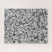 Abstracte vormen en gezichten Illustratie moeilijk Legpuzzel (Horizontaal)