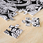 Abstracte vormen en gezichten Illustratie moeilijk Legpuzzel (Zijkant)