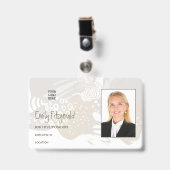 Abstracte vormen fotobedrijf Logo Neutral Badge (Front with Clip)