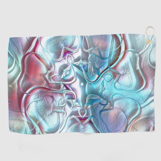 Abstracte vormen in glas, overbekleed op zandige t golfhanddoek (Horizontaal)