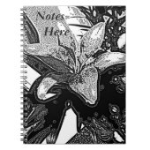 abstracte vormen in zwart-wit notitieboek (Voorkant)