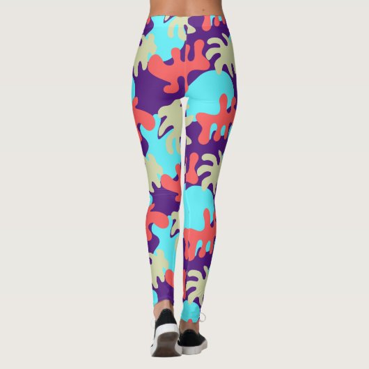 Abstracte vormen Kies uw Colour Yoga-Leggings Leggings (Achterkant)