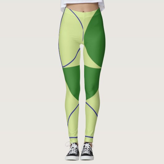 abstracte vormen kunst leggings (Voorkant)