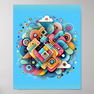 Abstracte Vormen Kunst Poster