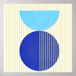 abstracte vormen kunst poster