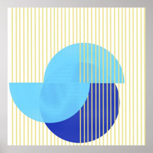 abstracte vormen kunst poster