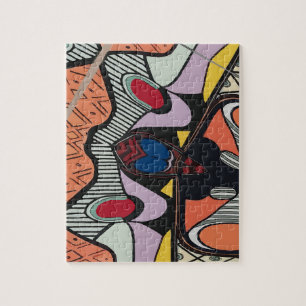 Abstracte vormen, Matisse stijl, voeg tekst toe, Legpuzzel