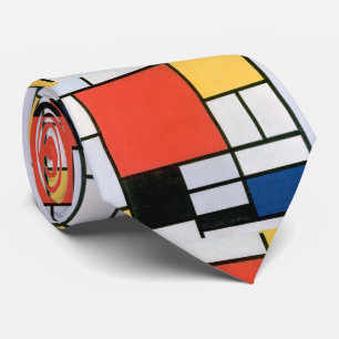 Abstracte vormen Mondriaan Stropdas