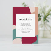 Abstracte vormen ontvangstkaart voor het moderne h kaart (Staand voorkant)