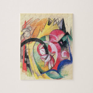 Abstracte vormen (ook gekend als Gekleurde bloemen Legpuzzel