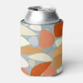 Abstracte vormen Oranje Blikjeskoeler (Blikje Voorkant)