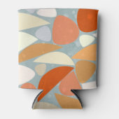 Abstracte vormen Oranje Blikjeskoeler (Voorkant)