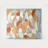 Abstracte vormen Oranje Wandkleed (Voorkant (horizontaal))