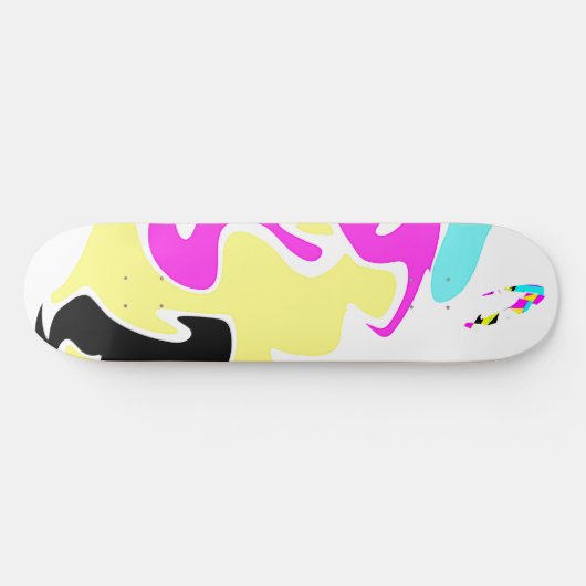 abstracte vormen plus gebogen pijl skateboard (Horizontaal)