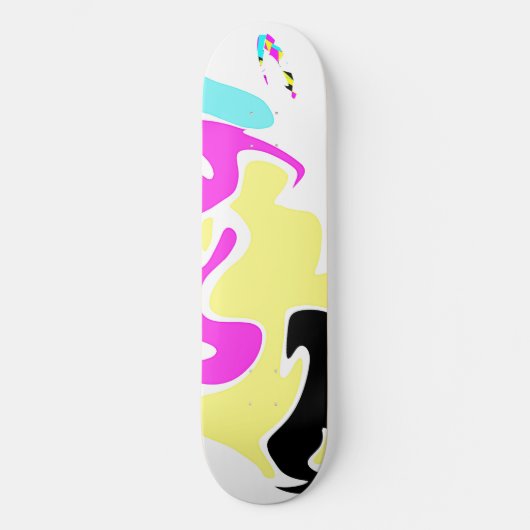 abstracte vormen plus gebogen pijl skateboard (Voorkant)