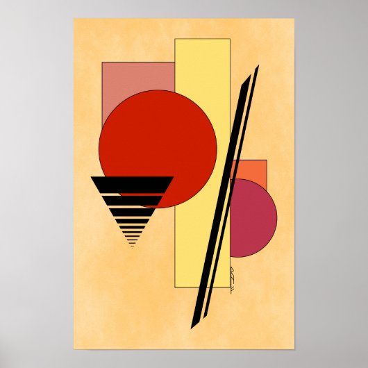 Abstracte vormen poster (Voorkant)