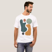 Abstracte vormen t-shirt (Voorkant volledig)