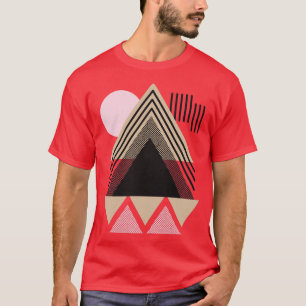 Abstracte vormen van neo-geometrische elementen t-shirt