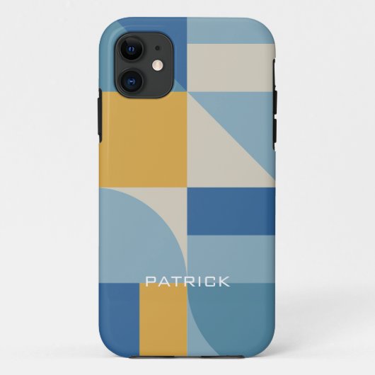Abstracte vormgeving met middengeometrie, aangepas Case-Mate iPhone case (Achterkant)
