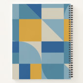 Abstracte vormgeving met middengeometrie, aangepas notitieboek (Achterkant)