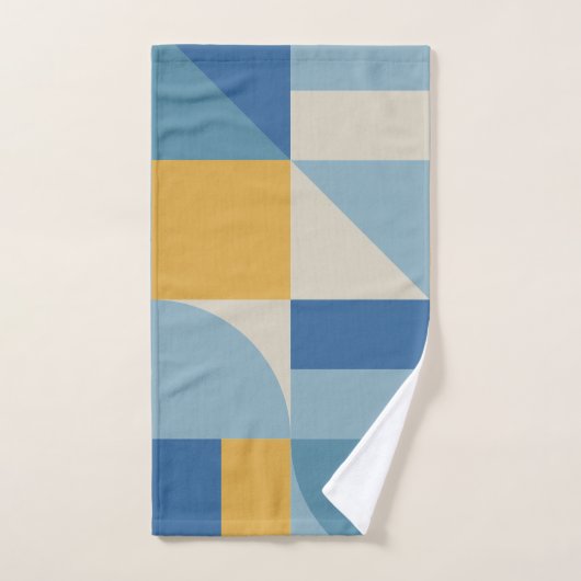 Abstracte vormgeving met middengeometrie bad handdoek (Handdoek)