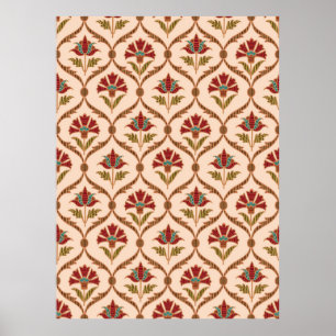 abstracte vormgeving van het patroon, bovenaan poster