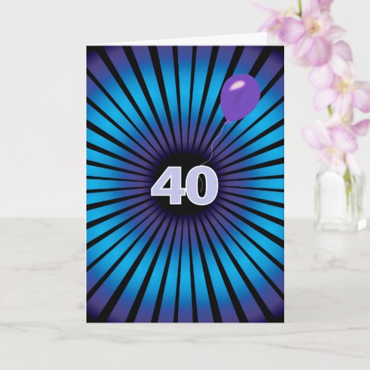 Abstracte vortex voor 40e verjaardag kaart (Orchidee)