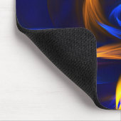 Abstracte Vortex Vorm Blauw Sinaasappel Muismat (Hoek)