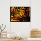 Abstracte vrede in het Poster van glas (Keuken)