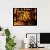 Abstracte vrede in het Poster van glas (Thuiskantoor)