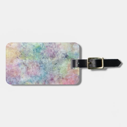 abstracte vrije hand tekening van aquarel bagagelabel (Voorkant horizontaal)